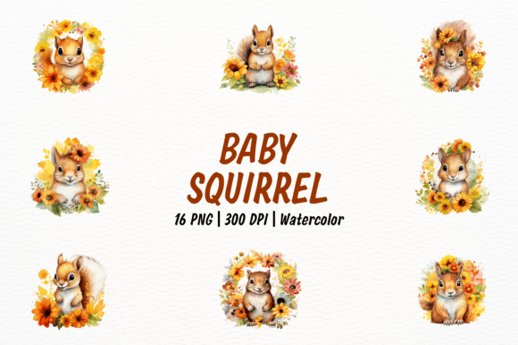 Download Cute Rainbow Baby Squirrel Clipart - Premium Resources
