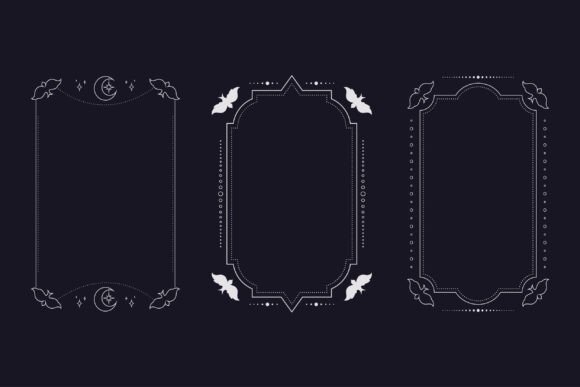 Download Tarot Card Frames with Bird Silhouettes - Card Collection